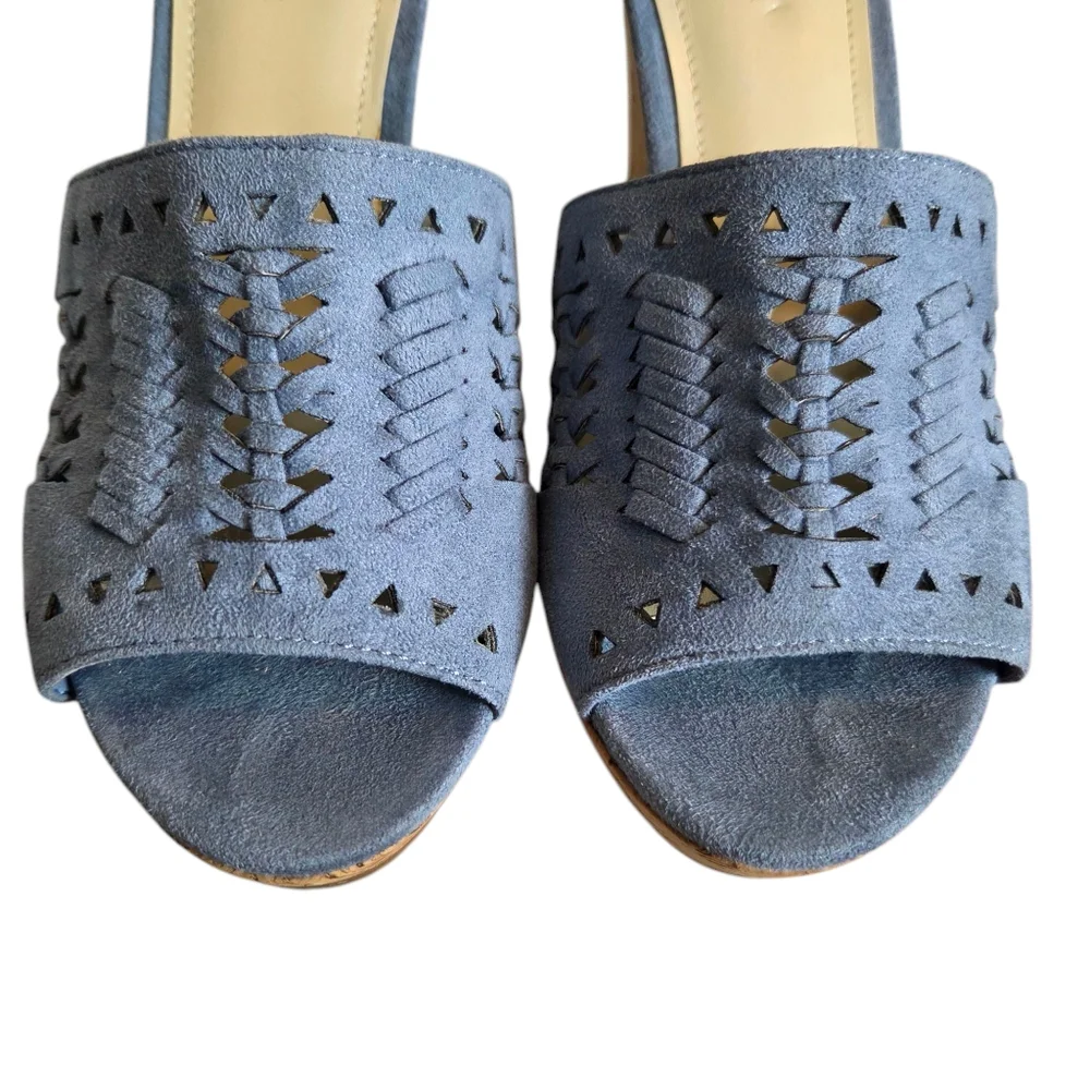 Womens Marc Fisher Batini Faux Suede Wedge Heel Sandals Size-8.5